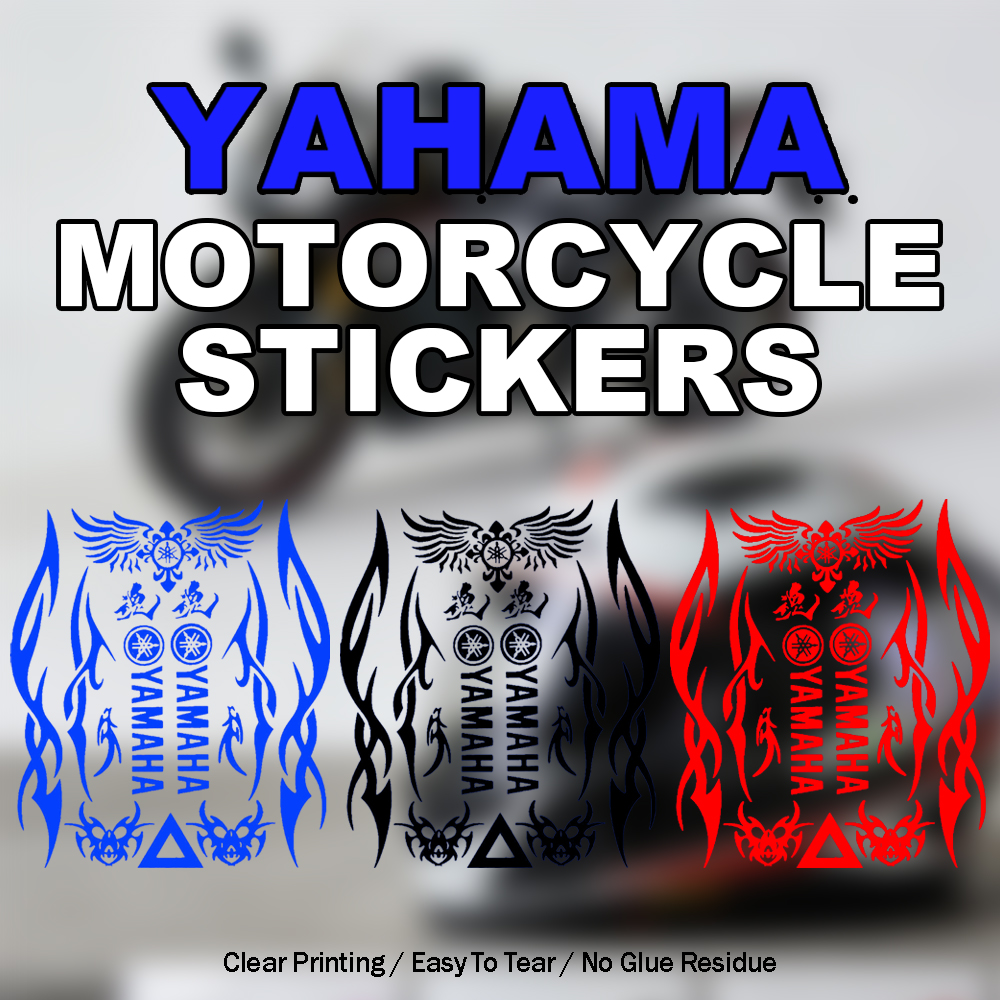 Motorcycle Gear Tidy - Colorful Laser Reflective Decals for Yamaha