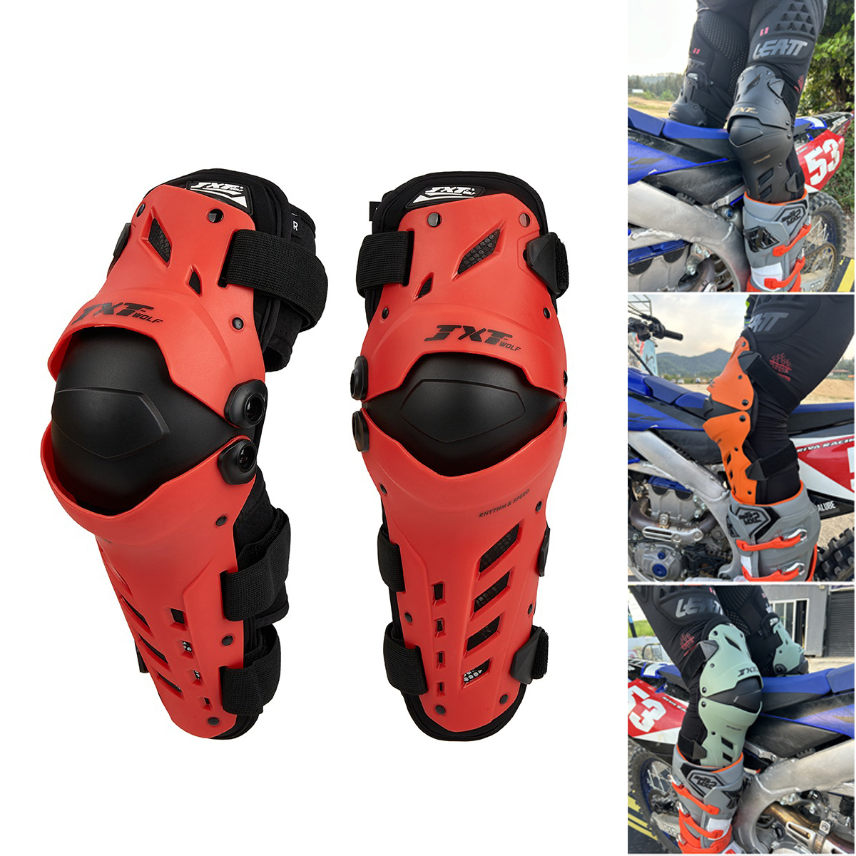 Knee Guard Hard - JXT Motorcycle Knee Pads for Adults