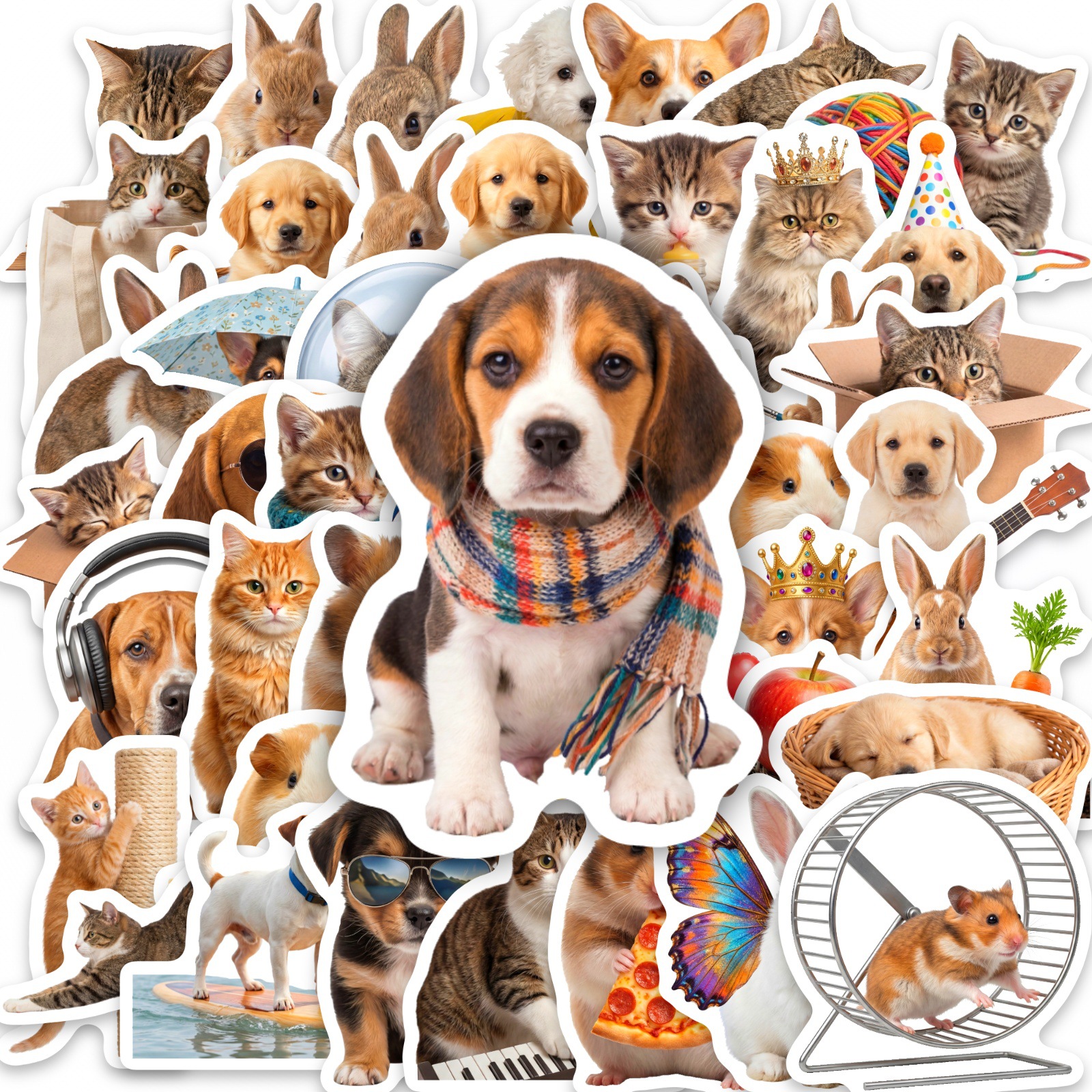 Motorcycle Gear For Dogs - 50PCS Kawaii Animal stickers Dog Cat