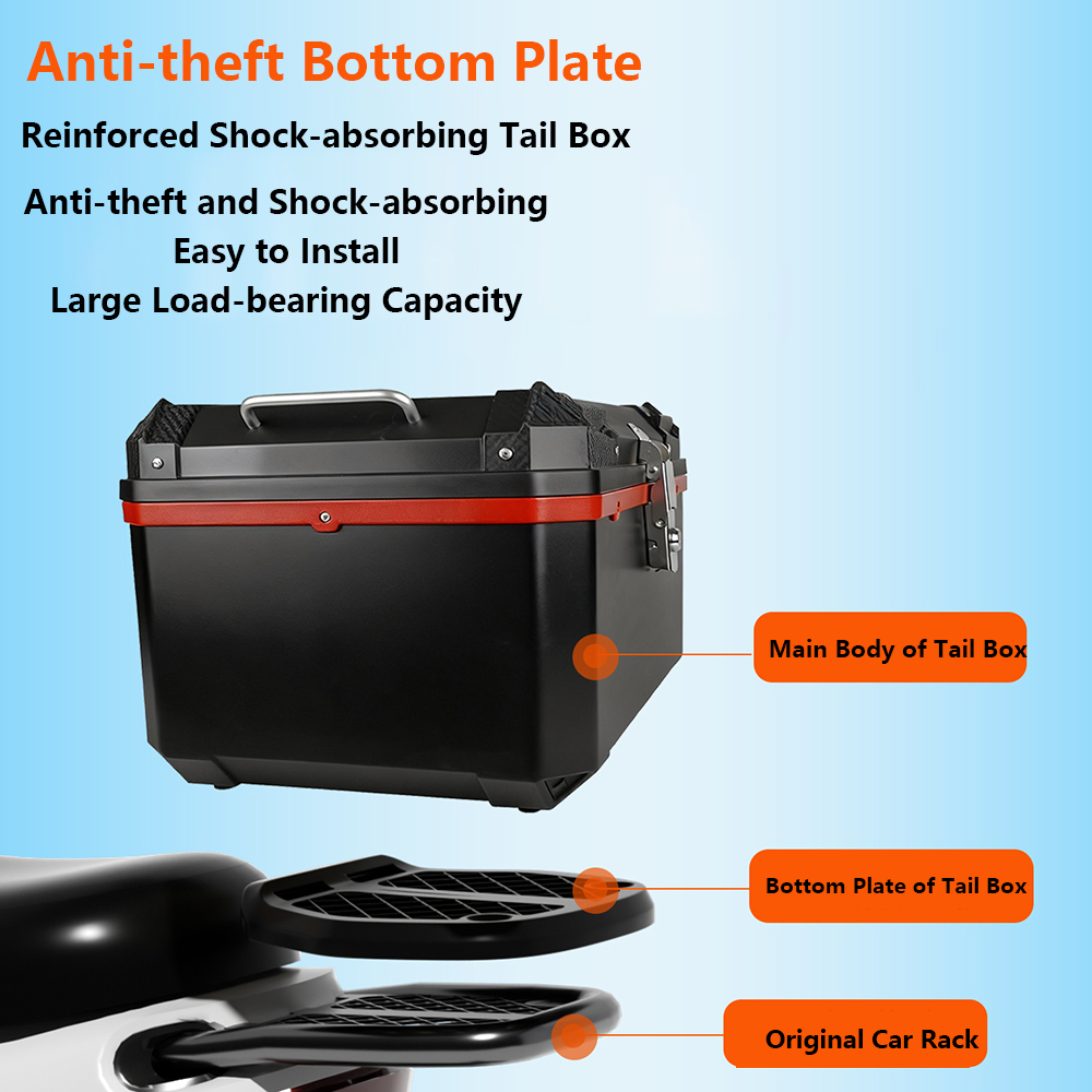 80L Large Capacity Plastic Mot - Motorcycle Gear Holder avaliação e preço