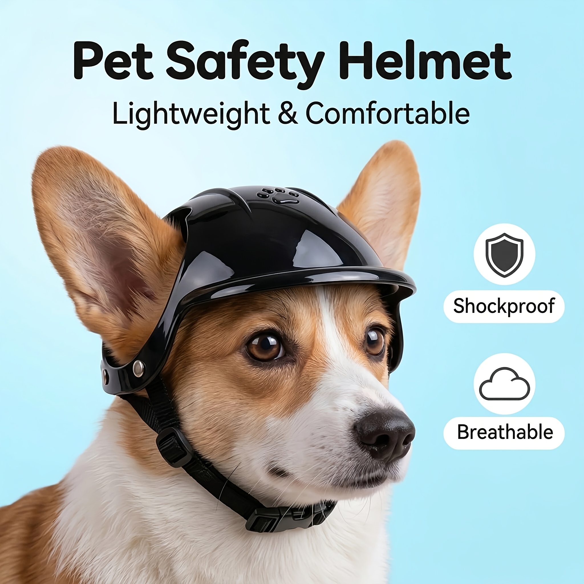 Pet Head Ears Helmet Hat, Moto - Motorcycle Gear For Dogs avaliação e preço
