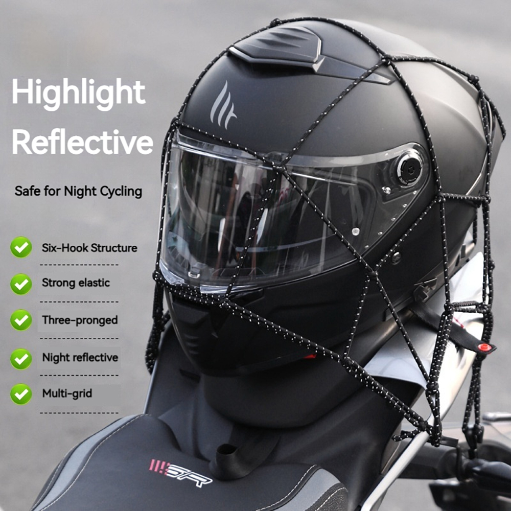 6 Hooks Luggage Net Protective - Motorcycle Gear Helmets avaliação e preço