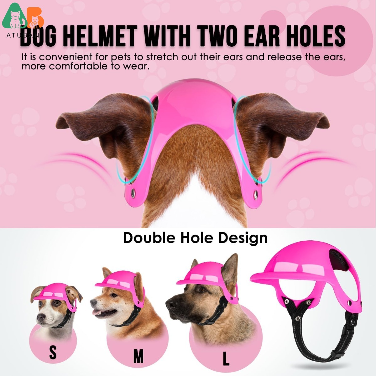 ‌ATUBAN Dog Helmet&Goggles Set - Motorcycle Gear Helmets avaliação e preço