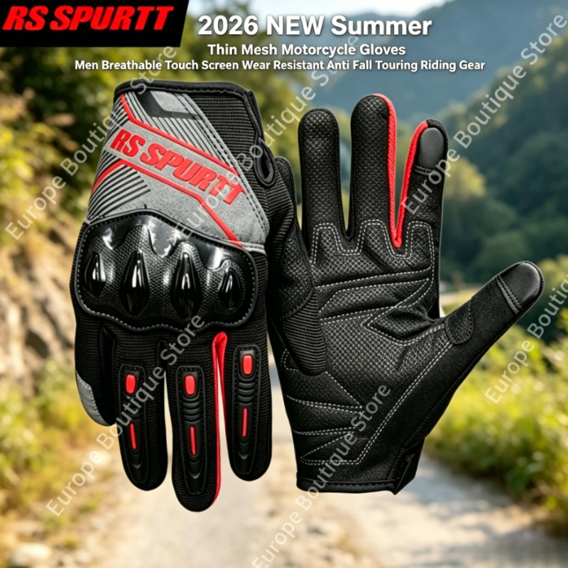 2026 New Summer Thin Mesh Moto - Motorcycle Gear Gloves avaliação e preço