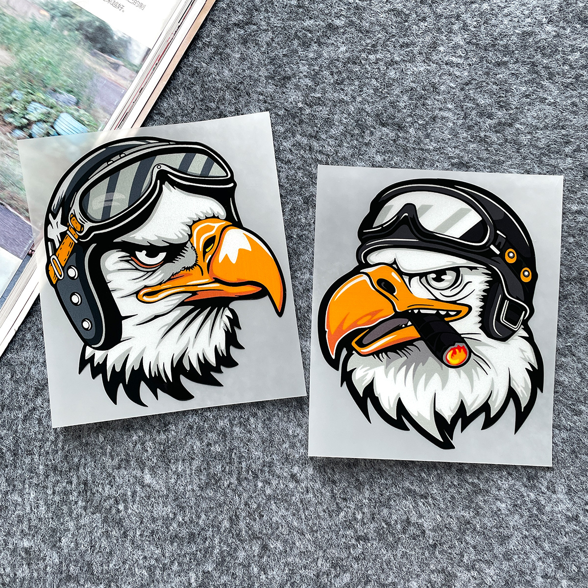 Retro Eagle/Cat/Dog Sticker Re - Motorcycle Gear For Dogs avaliação e preço